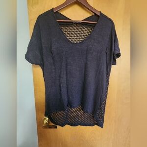 Cable & Gauge Black Crochet back hi low top